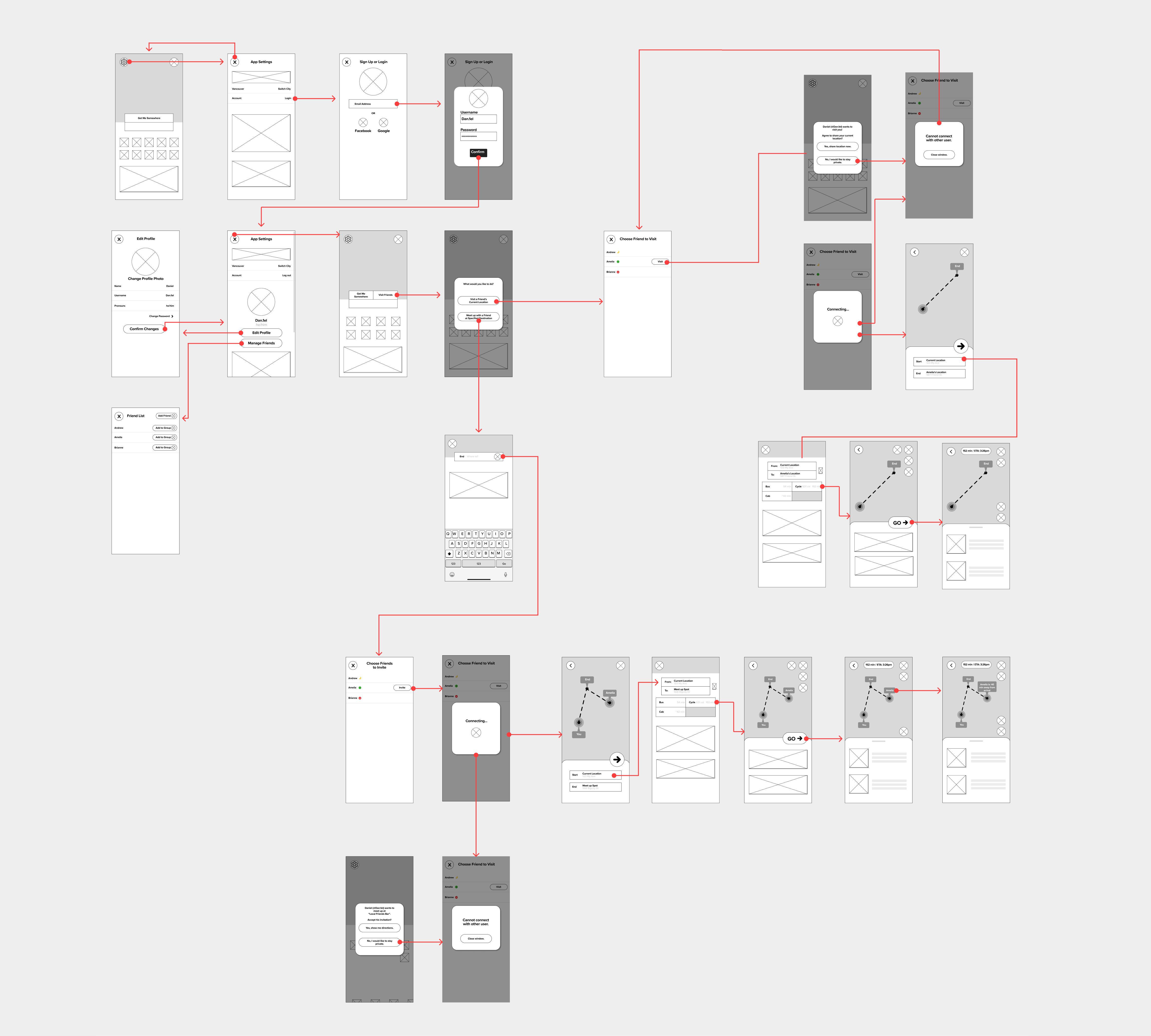 Final UI wireframes